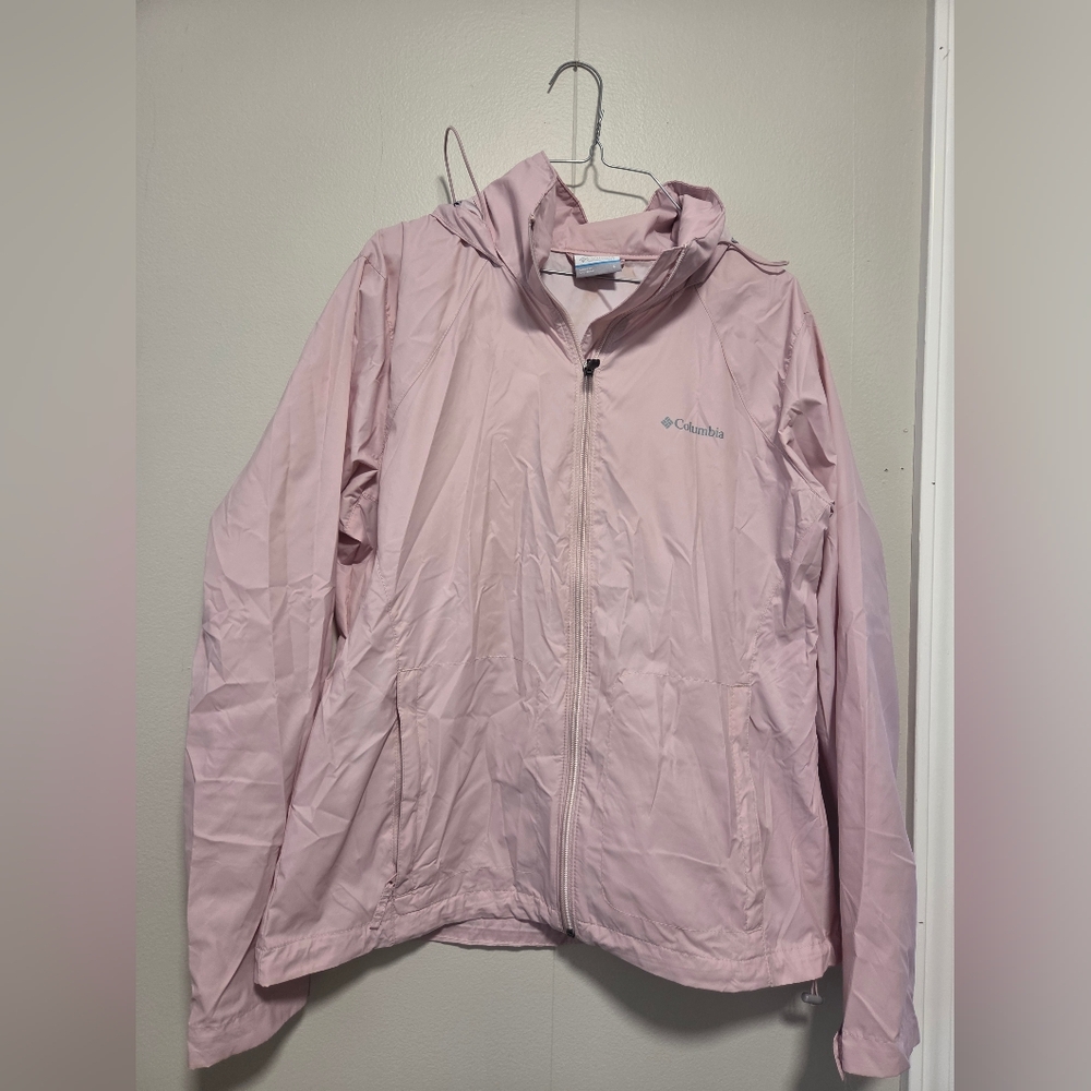 Columbia Women's Soft Pink Rain Jacket